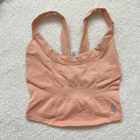 FP Movement by Free People Other - Free people movement peach ribbed scoop sports bra